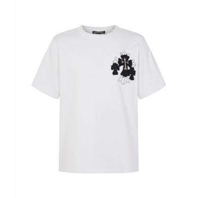크롬하츠 남성 라운드 반팔티 - Chrom Hearts Mens Round Tshirt - chc15758x
