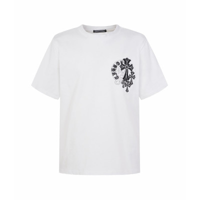 크롬하츠 남성 라운드 반팔티 - Chrom Hearts Mens Round Tshirt - chc15762x