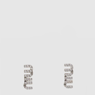 미우미우 여성 크리스탈 메탈 이어링 - Miumiu Womens Metal Earrings - acc7913x