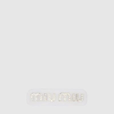 미우미우 여성 위커 헤어클립 - Miumiu Womens Wicker Hair Clip - acc7918x