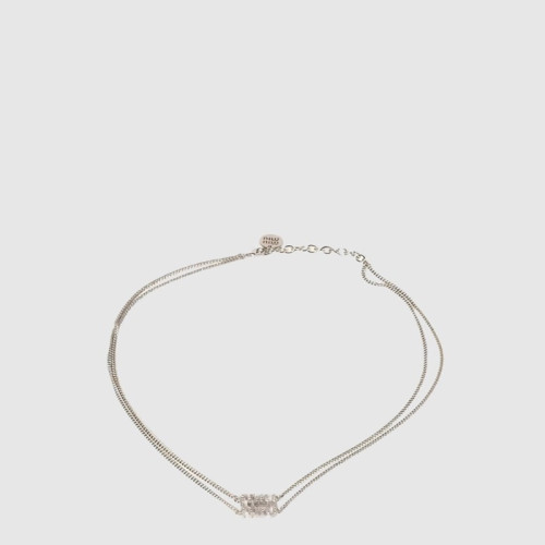 미우미우 여성 크리스탈 메탈 목걸이 - Miumiu Womens Crystal Metal Necklace - acc7919x