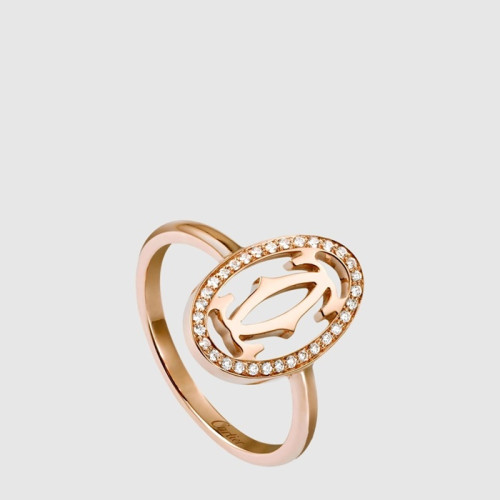 까르띠에 여성 로고 더블 C 링 - Cartier Womens Logo Double C Ring - acc7956x