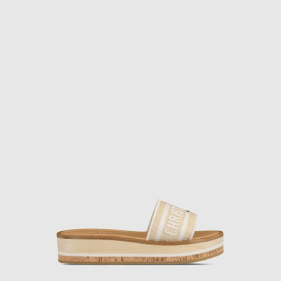 디올 여성 디오리비에라 디 웨이 플랫폼 뮬 - Dior Womens Dentelle Hill Slide - dis14366x