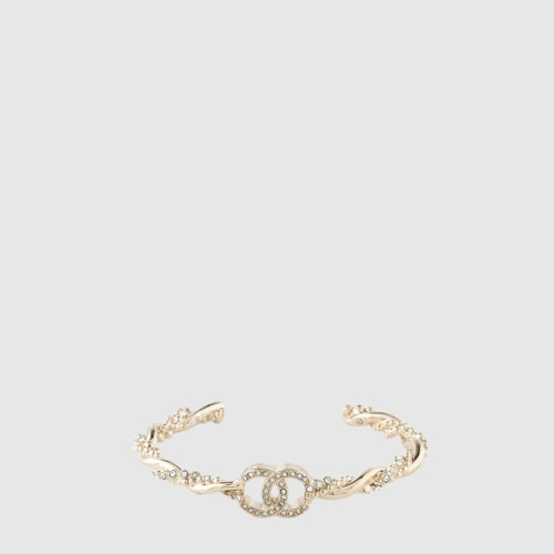 샤넬 여성 크리스탈 골드 커프 - Chanel Womens Crystal Gold Cuff - acc8062x