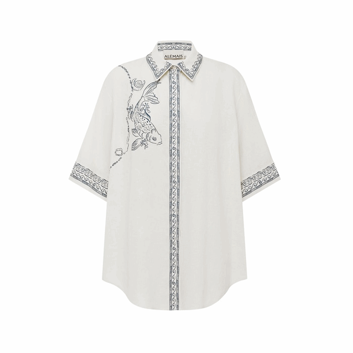 알레마이스 여성 럭키 반팔 셔츠 미니 스커트 - Alémais Womens Lucky Short Sleeve Shirt Mini Skirt - doc16013x