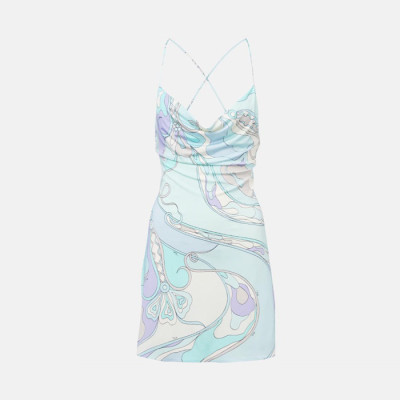 푸치 여성 오키디 저지 슬립 드레스 - Pucci Womens Orchidee Jersey Slip Dress - puc16018x