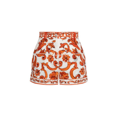 돌체앤가바나 여성 마졸리카 프린트 쇼츠 - Dolce&Gabbana Womens Majolica Print Shorts - doc16027x