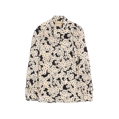 발렌티노 여성 가라바니 플로럴 실크 블라우스 - Valentino Womens Garavani Floral Silk Blouse- vac15978x