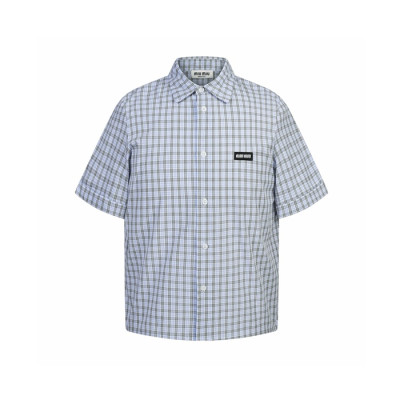 미우미우 남/녀 반팔 폴로 셔츠 - Miumiu Unisex Polo Tshirt - mic16085x