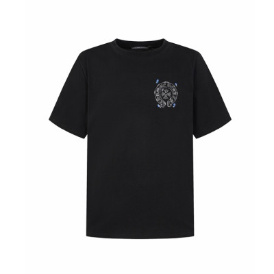 크롬하츠 남성 라운드 반팔티 - Chrom Hearts Mens Round Tshirt - chc16104x