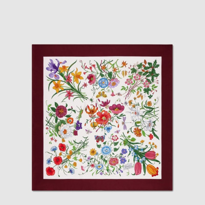 구찌 여성 프린트 실크 까레 - Gucci Womens Printed Silk Carré - acc8344x