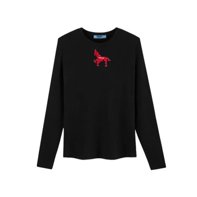 프라다 여성 라운드 긴팔티 - Prada Womens Round Tshirt - prc16164x