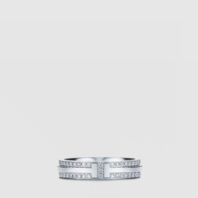 티파니 여성 네로우 파베 다이아몬드 반지 - Tiffany & Co Womens Narrow Pavé Diamond Ring - acc8411x