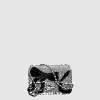 샤넬 여성 리본 시퀸 플랩백 - Chanel Womens Ribbon Sequin Flap Bag - chb16669x