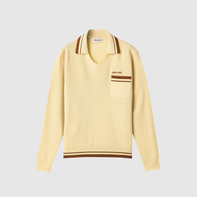 미우미우 여성 폴로 스웨터 - Miumiu Womens Polo Sweater - mic16670x