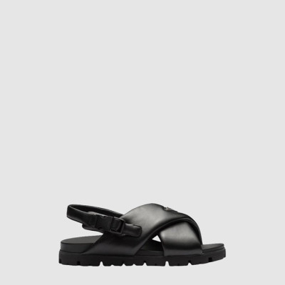 프라다 남성 패딩 나파 크로스 샌들 - Prada Mens Padded Napa Cross Sandal - prs14637x
