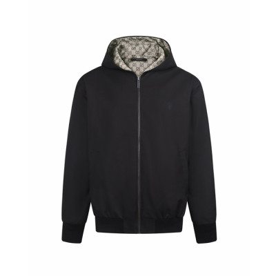구찌 남성 양면 후드 재킷 - Gucci Mens Reversible Hooded Jacket - guc16745x