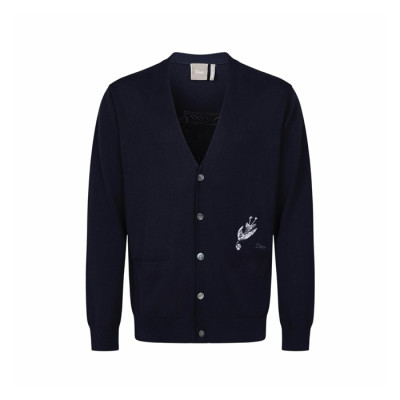 디올 남성 브이넥 가디건 - Dior Mens V-neck Cardigan - dic16748x