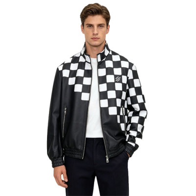 루이비통 남성 가죽 블루종 - Louis vuitton Mens Leather Blouson - lvc16758x