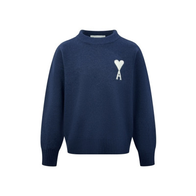 아미 남/녀 라운드 니트 - Ami Unisex Round Knitwear - amc16796x