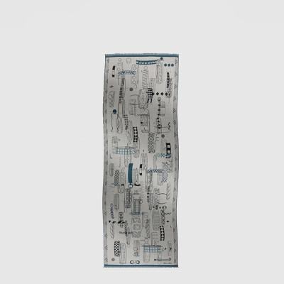 에르메스 남성 콜리에 드 시앙 임프리뫼르 푸 랙탱글 - Hermes Mens Colliers de Chiens Imprimeur Fou Rectangle - acc8951x