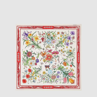 구찌 여성 플로럴 프린트 스카프 - Gucci Womens Floral Print Scarf - acc8965x