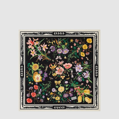 구찌 여성 플로럴 프린트 스카프 - Gucci Womens Floral Print Scarf - acc8966x