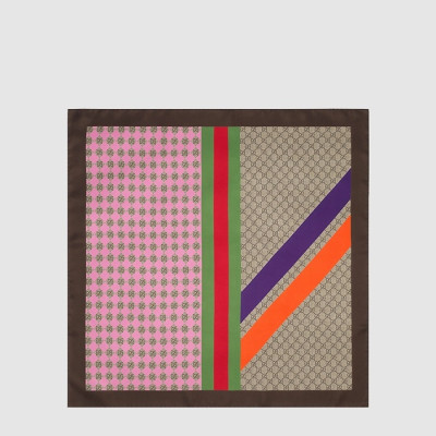 구찌 여성 기하 GG 프린트 트윌 스카프 - Gucci Womens Geometric GG Print Twill Scarf - acc8968x