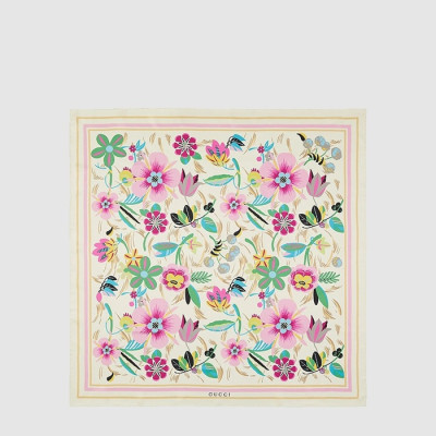 구찌 여성 플로럴 프린트 스카프 - Gucci Womens Floral Print Scarf - acc8988x