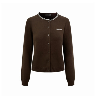 미우미우 여성 라운드 가디건 - Miumiu Womens Round Cardigan - mic16868x