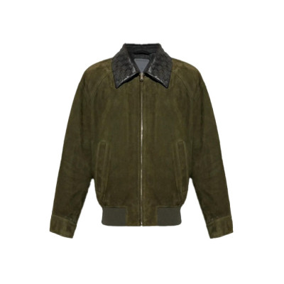 보테가 베네타 남성 가죽 봄버 재킷 - Bottega veneta Mens Leather Bomber Jacket - bvc16915x