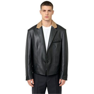 루이비통 남성 가죽 자켓 - Louis vuitton Mens Leather Jacket - lvc16969x