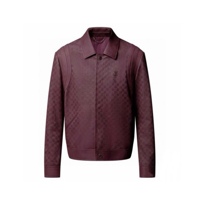 루이비통 남성 가죽 자켓 - Louis vuitton Mens Leather Jacket - lvc16982x