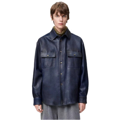 로에베 남성 가죽 자켓 - Loewe Mens Leather Jacket - loc16990x