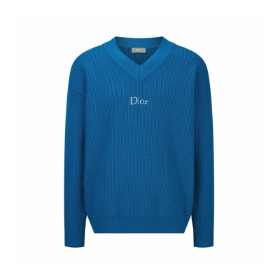 디올 남성 브이넥 니트웨어 - Dior Mens V-neck Sweater - dic17002x