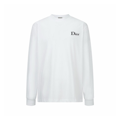 디올 남성 라운드 긴팔티 - Dior Mens Round Tshirt - dic17003x