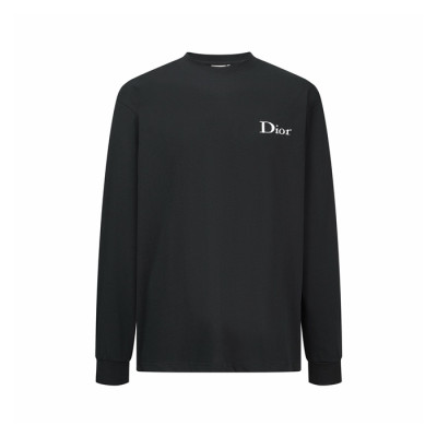 디올 남성 라운드 긴팔티 - Dior Mens Round Tshirt - dic17004x