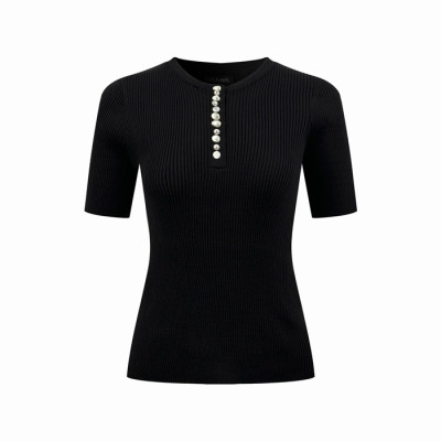 샤넬 여성 반팔 니트 - Chanel Womens Round Knitwear - chc17016x