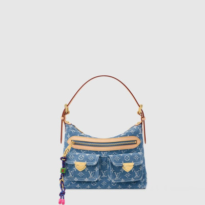 루이비통 여성 배기 모노그램 데님 M27329 - Louis vuitton Womens Baggy Monogram Denim - lvb17204x