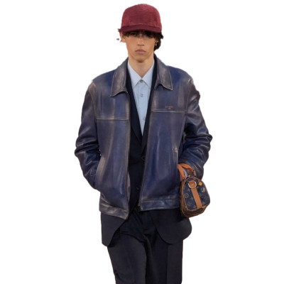 루이비통 남성 가죽 자켓 - Louis vuitton Mens Leather Jacket - lvc17412x