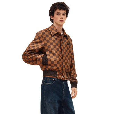 루이비통 남성 가죽 자켓 - Louis vuitton Mens Leather Jacket - lvc17461x