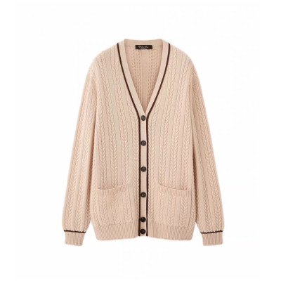 로로피아나 여성 브이넥 가디건 - Loro Piana Womens V-neck Cardigan - lpc17466x