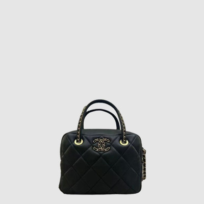 샤넬 여성 25c 체인 핸들 볼링 백 - Chanel Womens 25C Chain Handle Bowling Bag - chb17280x