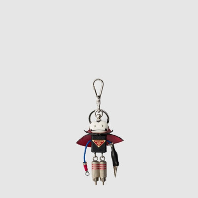 프라다 남/녀 로봇 사피아노 가죽 백 참 - Prada Unisex Robot Saffiano Leather Bag Charm - acc10247x