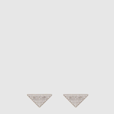 프라다 여성 크리스털 로고 주얼리 이어링 - Prada Womens Crystal Logo Jewelry Earring - acc10267x