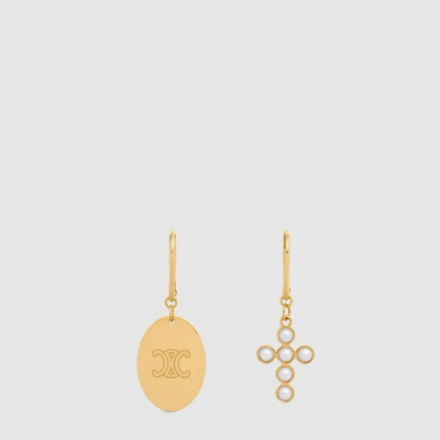 셀린느 여성 골드 이어링 - Celine Womens Gold Earring - acc10528x