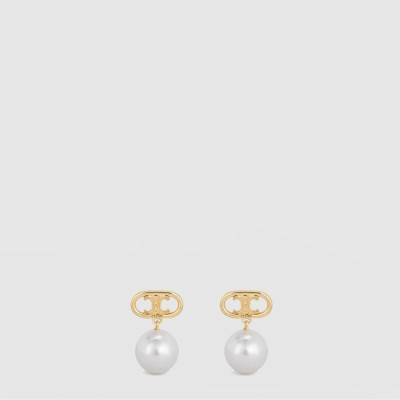 셀린느 여성 트리옹프 펄 이어링 - Celine Womens Triomphe Pearl Earring - acc10537x