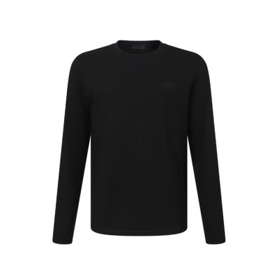 프라다 남성 라운드 긴팔티 - Prada Mens Round Tshirt - prc17679x