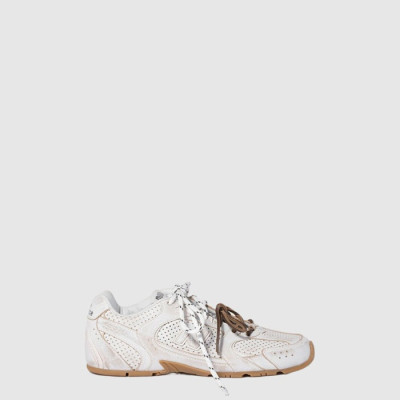 미우미우 x 뉴발란스 여성 530 SL 데코 가죽 스니커즈 - Miumiu x New Balance Womens 530 SL Deco Leather Sneaker - mis14743x
