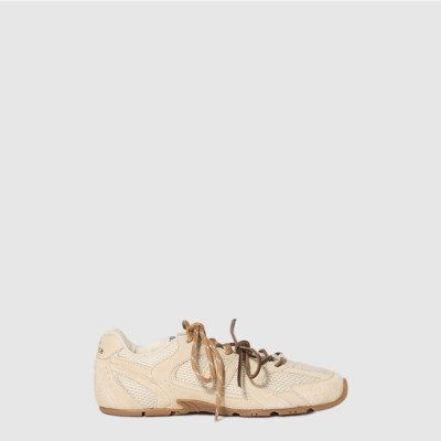 미우미우 x 뉴발란스 여성 530 SL 데코 가죽 스니커즈 - Miumiu x New Balance Womens 530 SL Deco Leather Sneaker - mis14745x